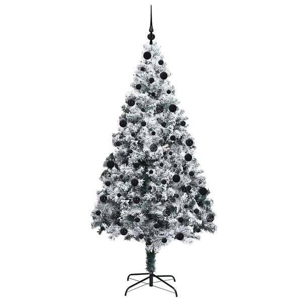 vidaXL Árbol de Navidad artificial Verde 210 cm PVC y Acero y Plástico