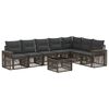 vidaXL Conjunto de sof&aacute;s de jard&iacute;n 8 uds. Gris y Gris Oscuro