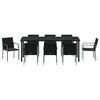 vidaXL Conjunto de Comedor de Jard&iacute;n 9 pcs Negro y Gris