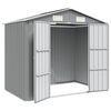 vidaXL Cobertizo de jard&iacute;n acero galvanizado gris 205x129x183 cm