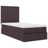 vidaXL Estructura cama otomana colch&oacute;n tela marr&oacute;n oscuro 80x200cm