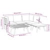 vidaXL Muebles de jard&iacute;n 6 piezas con cojines madera maciza de acacia