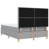 vidaXL Cama tipo Box Spring con colch&oacute;n Gris Claro 140 x 190 cm tela