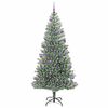 vidaXL &Aacute;rbol de Navidad Artificial Nevado con Luz LED Verde y 210 cm