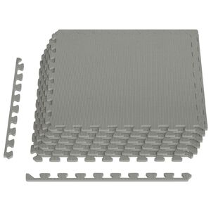 vidaXL Tapete para piscina 6 uds. Gris 2,16 m&sup2; Espuma EVA
