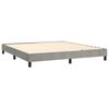 vidaXL Estructura de cama con somier terciopelo gris claro 180x200 cm