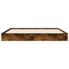 vidaXL Estructura de cama sin colch&oacute;n madera roble ahumado 150x200 cm