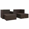 vidaXL Set muebles de jardín 5 piezas y cojines ratán sintético marrón