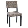 vidaXL Silla de comedor 2 pcs Lavado negro 46 x 55 x 84 cm Rat&aacute;n Kubu