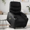 vidaXL Sill&oacute;n reclinable de masaje de pie cuero artificial negro