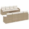 vidaXL Juego de Sof&aacute; 7 uds. Beige y Crema rat&aacute;n sint&eacute;tico