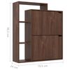 vidaXL Mueble zapatero madera ingenier&iacute;a marr&oacute;n roble 79,5x24x90,5 cm