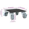 vidaXL Ruedas para muebles (4 unidades, con elevador, 13,5 x 13,5 x 6 cm, acero, 1300 kg)