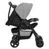 vidaXL Carrito de beb&eacute;s 2 en 1 de acero gris claro y negro