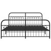 vidaXL Estructura cama sin colch&oacute;n con estribo metal negro 183x213 cm