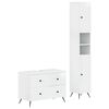 vidaXL Juego de gabinete de ba&ntilde;o de 2 piezas BREDA Blanco Brillante