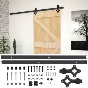 vidaXL Puerta Corredera 90 x 210 cm Madera de Pino Maciza