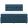 vidaXL Cama box spring con colch&oacute;n terciopelo azul 200x200 cm