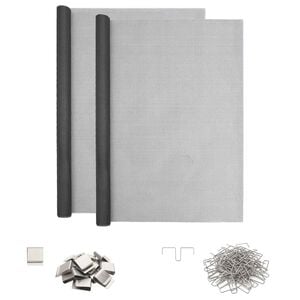 vidaXL Cubierta de eje de luz con clips 2 uds. 70 x 130 cm Gris