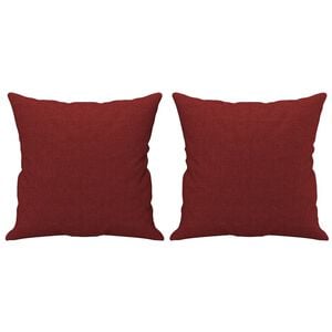 vidaXL Cojines decorativos 2 uds tela rojo tinto 40x40 cm