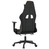 vidaXL Silla gaming con reposapiés cuero sintético negro rojo tinto