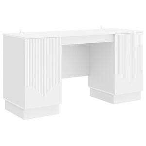 vidaXL Escritorio Brillante 142,5 x 50 x 75 cm Madera de Ingenier&iacute;a