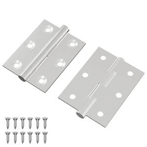 vidaXL Bisagra 2 uds. Plateado 50 x 38 x 1,3 mm Acero