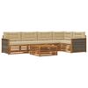 vidaXL Conjunto de sof&aacute;s de exterior con coj&iacute;n 6 pcs Natural y Beige