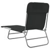 vidaXL Tumbonas plegables 2 uds acero y textilene negro