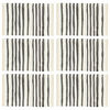 vidaXL Manteles individuales 6 uds algod&oacute;n antracita y blanco 30x45 cm