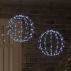 vidaXL Bola con 192 LED 2 pcs fr&iacute;o 40,5 x 40,5 x 42 cm Metal