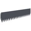 vidaXL Borde de C&eacute;sped 10 uds. 103 x 25 cm Acero Gris antracita