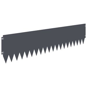 vidaXL Borde de C&eacute;sped 10 uds. 103 x 25 cm Acero Gris antracita