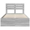 vidaXL Estructura de cama con cabecera Gris Sonoma 120 x 200 cm
