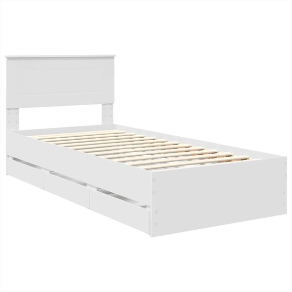 vidaXL Estructura de cama con caj&oacute;n 100 x 200 cm Madera Ingenieril