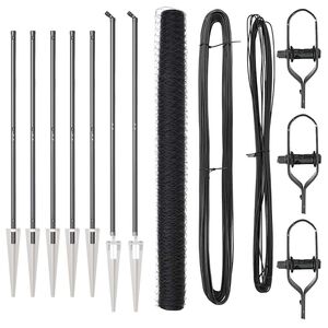 vidaXL Poste de Valla Gris