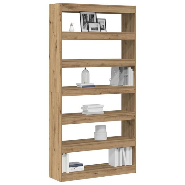 vidaXL Librer&iacute;a Roble Negro 100 x 30 x 198 cm Madera de ingenier&iacute;a