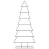 vidaXL &Aacute;rbol de Navidad para decoraci&oacute;n metal negro 210 cm