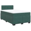 vidaXL Cama box spring con colch&oacute;n terciopelo verde oscuro 120x190 cm