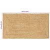 vidaXL Alfombra de área Beige 80 x 150 cm yute