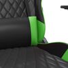 vidaXL Silla gaming con reposapi&eacute;s cuero sint&eacute;tico negro verde