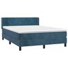 vidaXL Cama box spring con colch&oacute;n terciopelo azul oscuro 140x190 cm