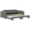 vidaXL Sofá cama nido tela gris oscuro 90x190 cm