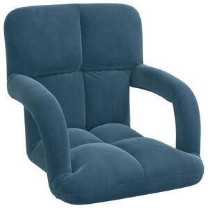 vidaXL Sill&oacute;n ajustable Azul Terciopelo