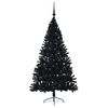 vidaXL &Aacute;rbol de Navidad Artificial Preiluminado Negro 180 cm PVC