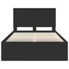 vidaXL Estructura de cama Negro 120 x 190 cm Madera de pino macizo