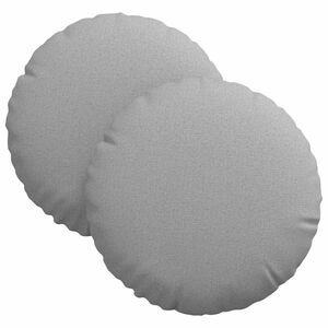 vidaXL Cojines para asiento 2 uds. Tela Gris Nube &Oslash;30 x 13 cm