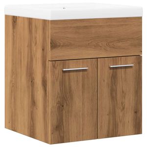 vidaXL Juego de muebles ba&ntilde;o 2 piezas madera ingenier&iacute;a roble artisan
