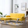 vidaXL Sofá con forma de L tapizado de tela amarillo 186x136x79 cm