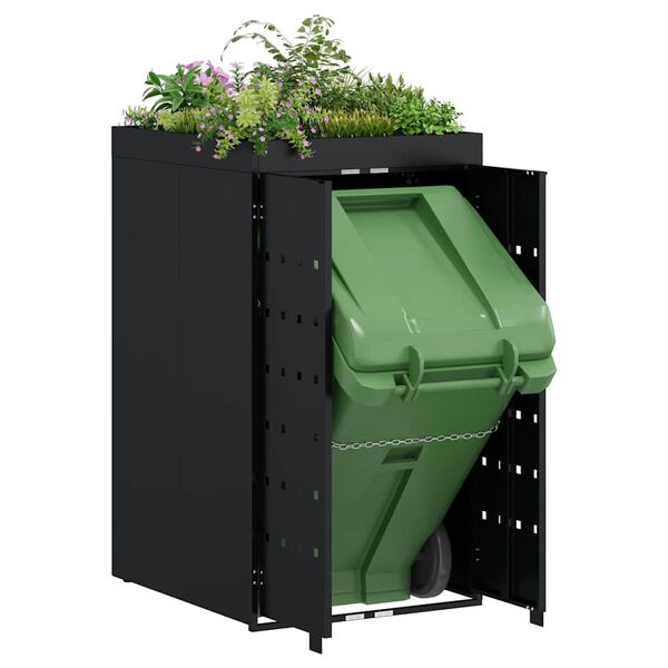 vidaXL Almacenamiento para Contenedor Rueda con Techo para Plantas para Contenedor de 240L